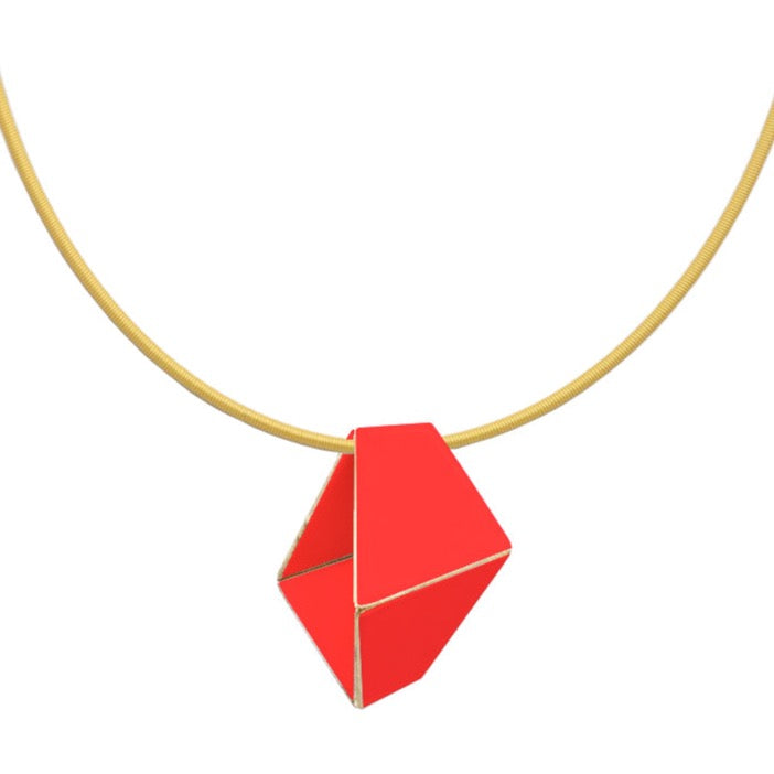 Folded Necklace "Traffic Red"