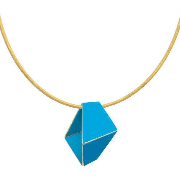 Folded Necklace "Light Blue"