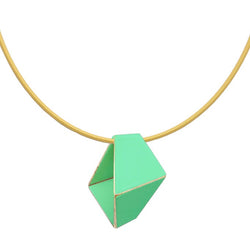 Folded Necklace "Pastel Green"
