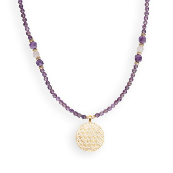 Necklace "Flower Of Life" Amethyst