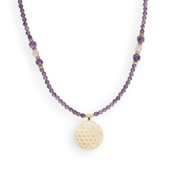 Necklace "Flower Of Life" Amethyst