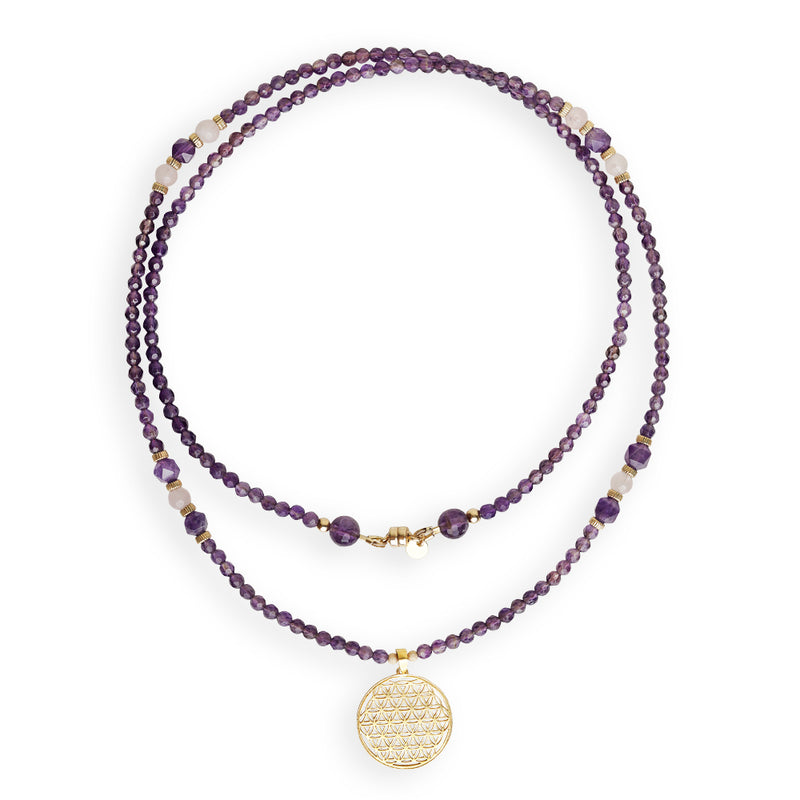 Necklace "Flower Of Life" Amethyst