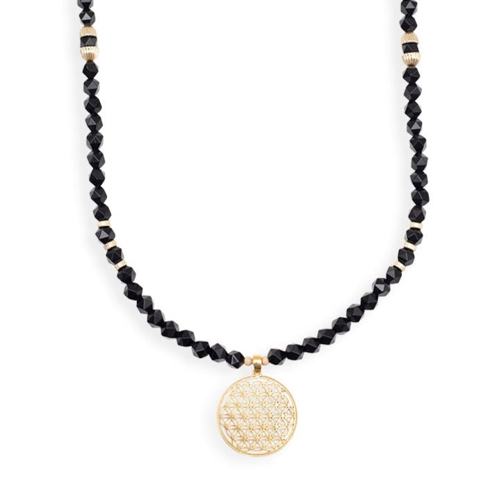 Necklace "Flower Of Life" Onyx
