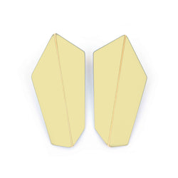 Folded Vertical Earrings "Ivory"