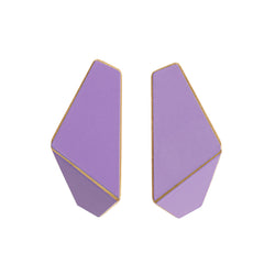 Folded Slim Earrings "Blue Lilac"
