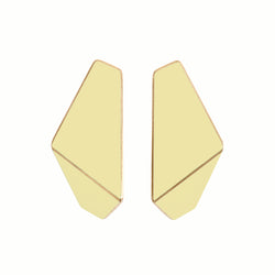 Folded Slim Earrings "Ivory"