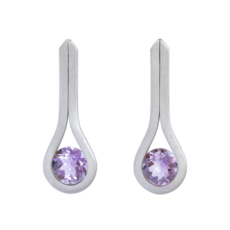 Earrings "C°12" with Amethysts