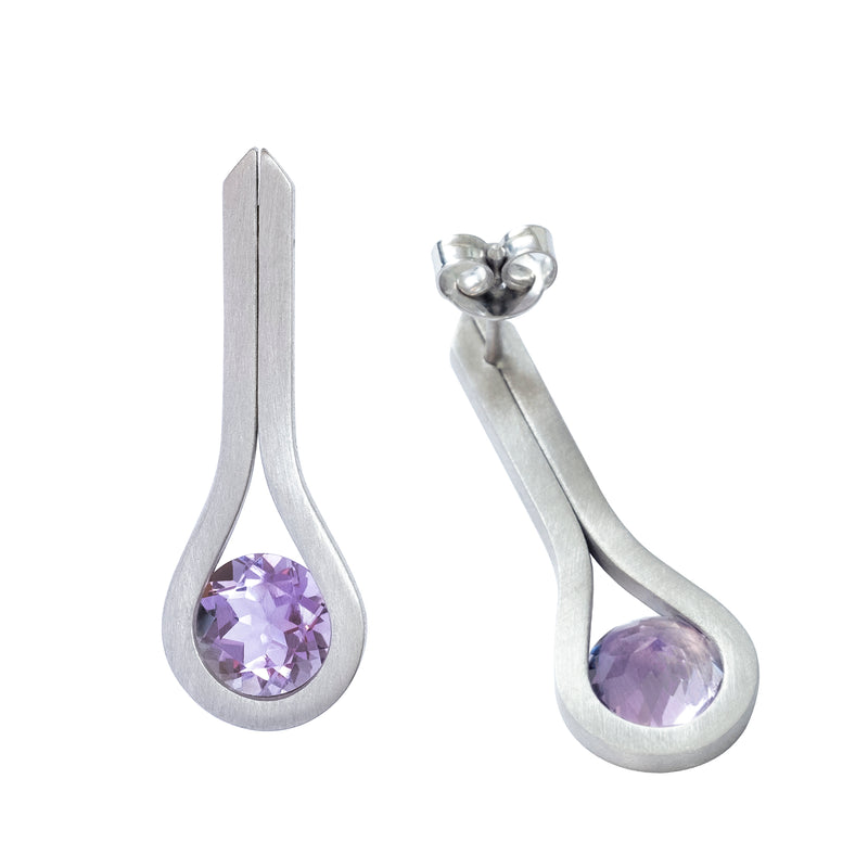 Earrings "C°12" with Amethysts