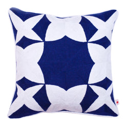 Decorative Pillow "Geometric Blue Pomegranate"