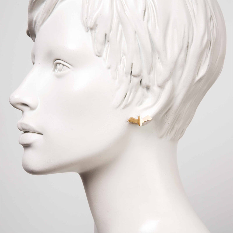 Gold Bat Earrings