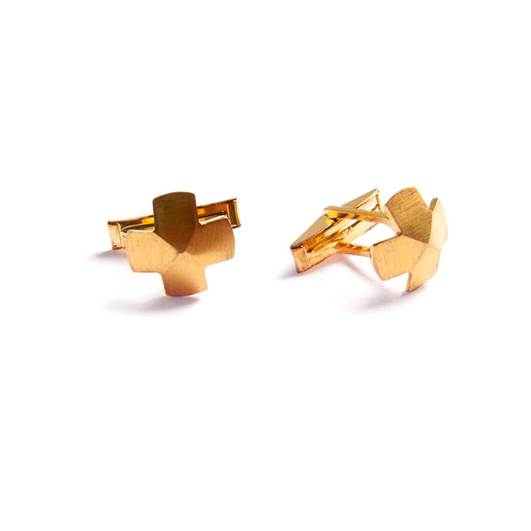 Gold Cross Cufflinks