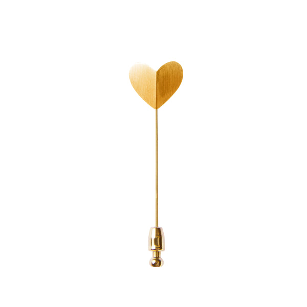 Gold Heart Lapel Pin