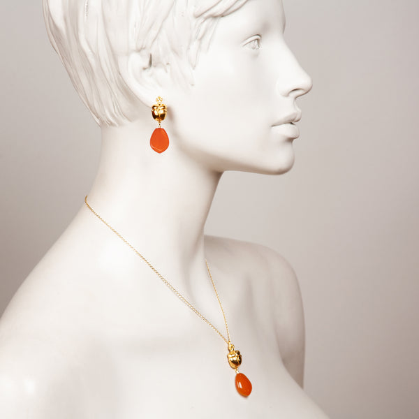 Neffi Tulip Scarab Earrings