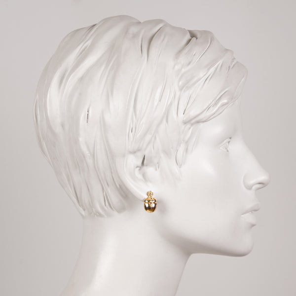 Mini Gold Scarab Earrings "NEFFI"