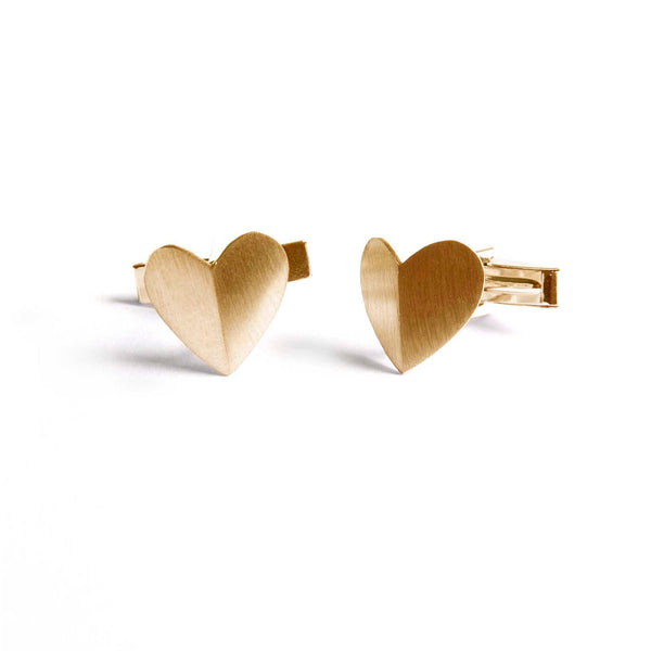 Gold Heart Cufflinks