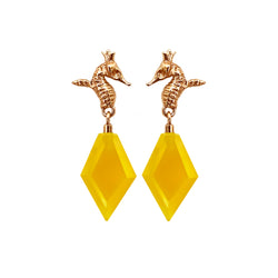 Hippo Crystal Yellow Earrings