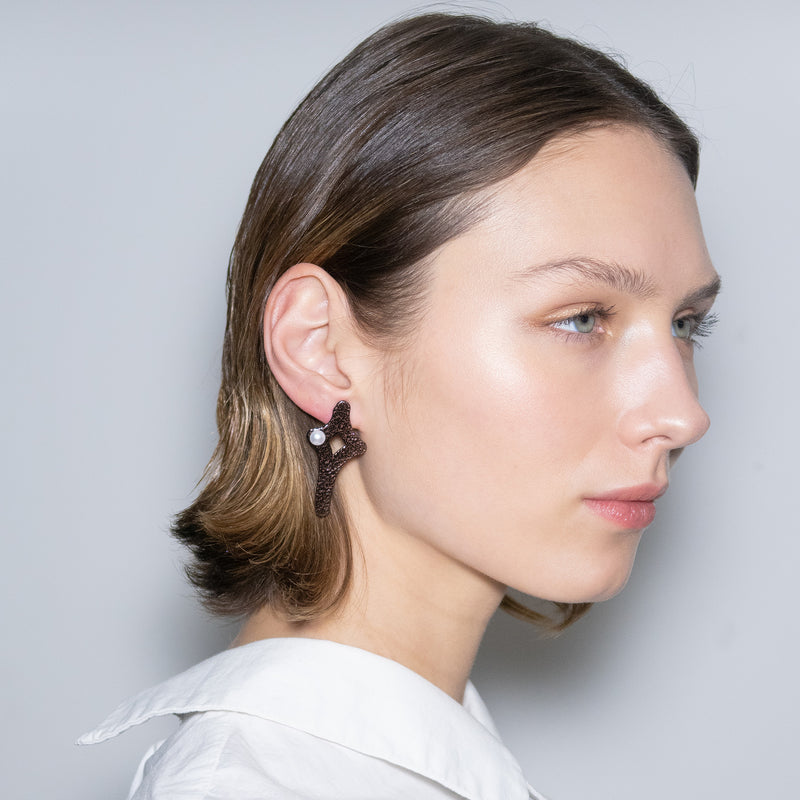 LongStar Earrings "Copper Glisten"