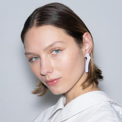HalfStar Earrings "White"