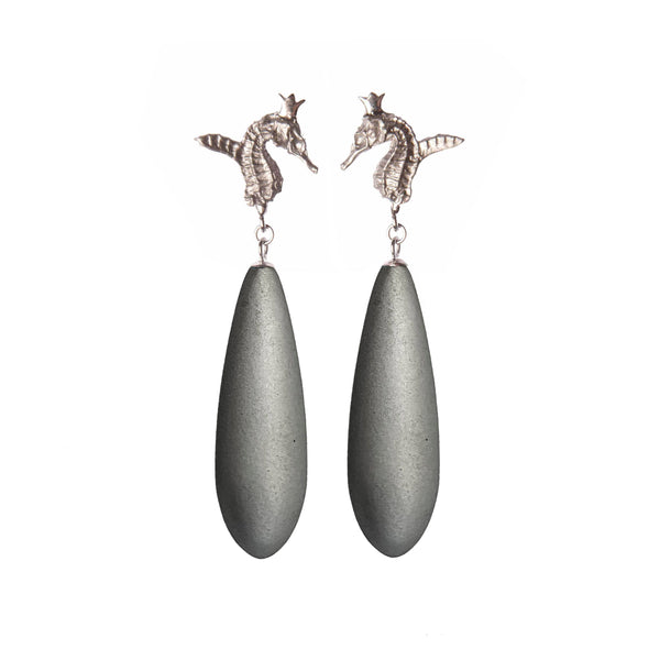 HIPPO COUTURE Earrings "Silver Hippo"