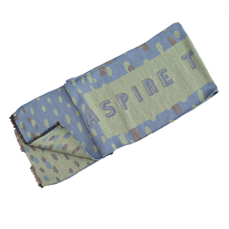 Unisex Scarf "ASPIRE TO INSPIRE BLUE-MENTHOL"