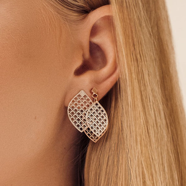 Eco Earrings DIAMOND LEAF