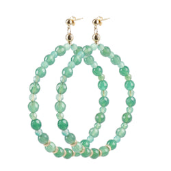 Hoops Earrings "Agate" XL