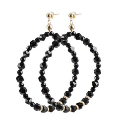 Hoops Earrings "Onyx" XL