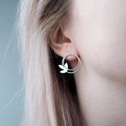 Spring Naive Earrings "Leaf"