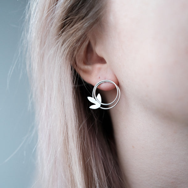 Spring Naive Earrings "Leaf"