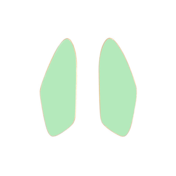 Leaves Small Earrings "Pastel Green"