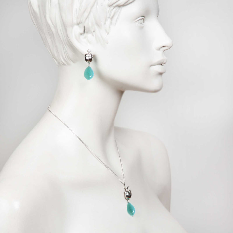 Neffi Spruce Scarab Earrings