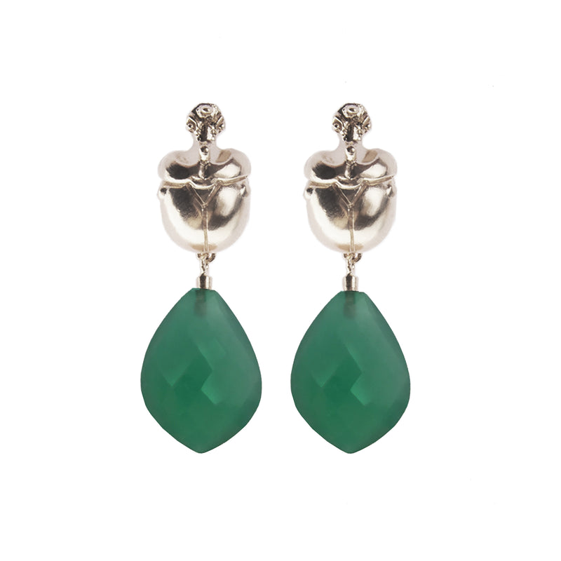 Fern Scarab Earrings