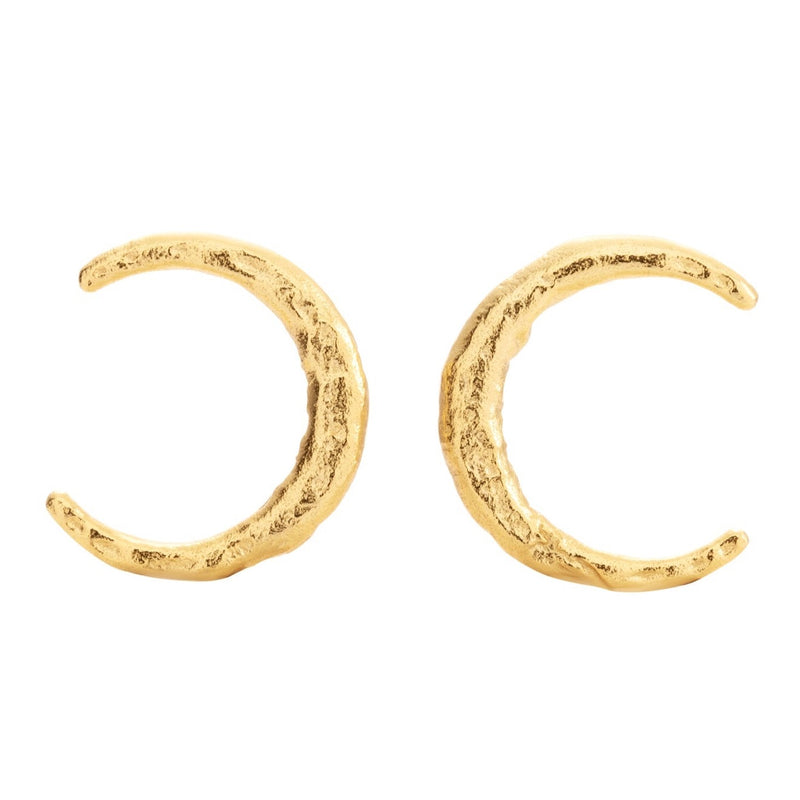 Luna Golden Stud Earrings
