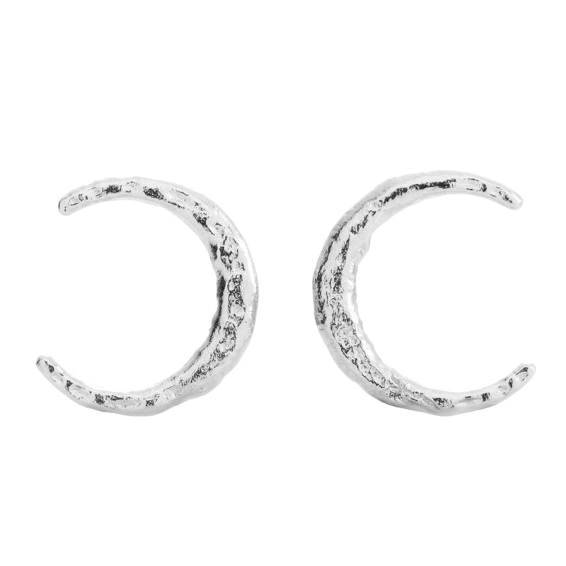 Luna Silver Stud Earrings