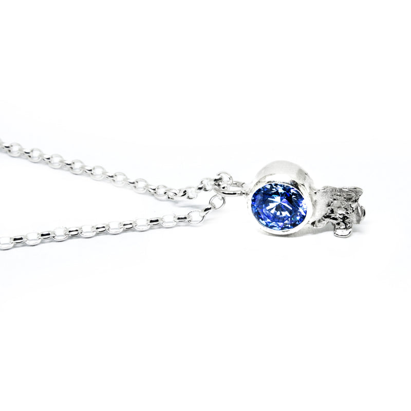 Spring Necklace "Forget-Me-Nots" with Cubic Zirconia