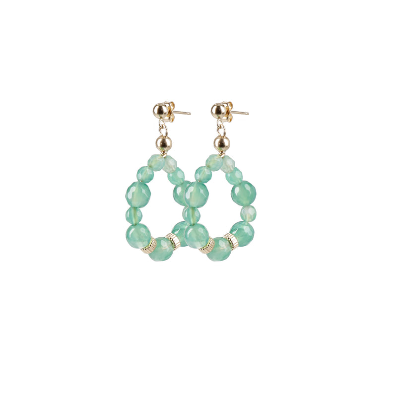 Hoops Earrings "Agate" Mini