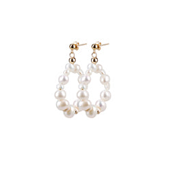 Hoops Earrings "Pearl" Mini