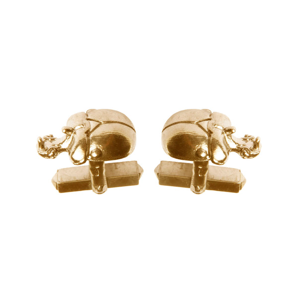 Gold Scarab Cufflinks "NEFFI"