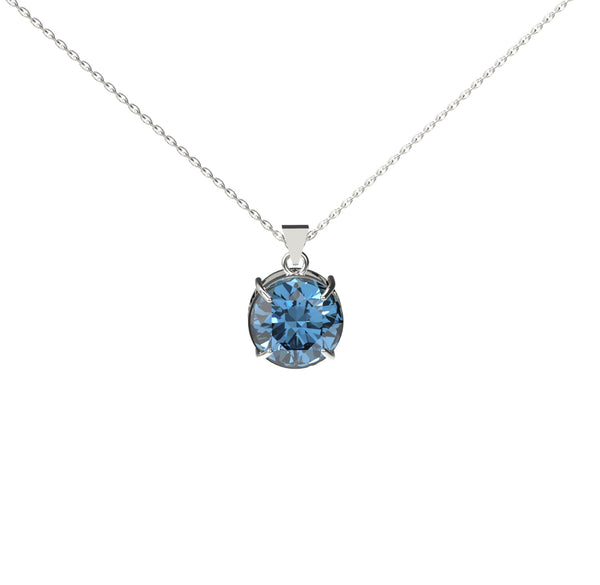 Necklace "Solitary Sapphire"