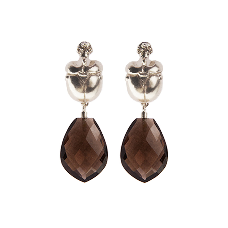 Neffi Oak Scarab Earrings
