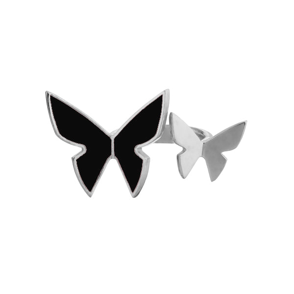 Les Papillons kahe liblikaga sõrmus Must