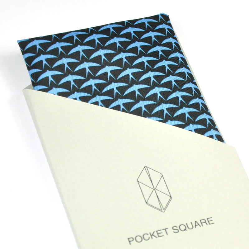 Pocket Square "Black+blue"