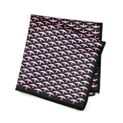 Pocket Square "Black+pink"