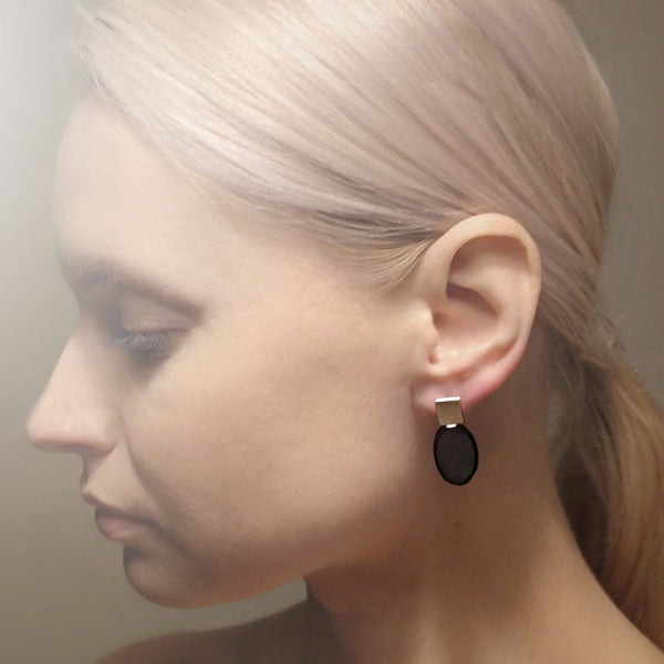 Earrings "Pearl Play" with hematites