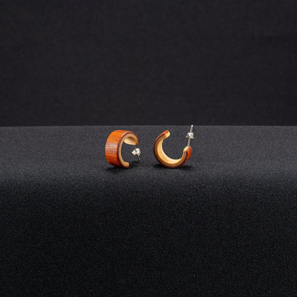 Hoop Earrings "Padouk/Birch" XS