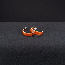 Hoop Earrings "Padouk/Birch" S