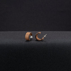 Hoop Earrings "Walnut" XS