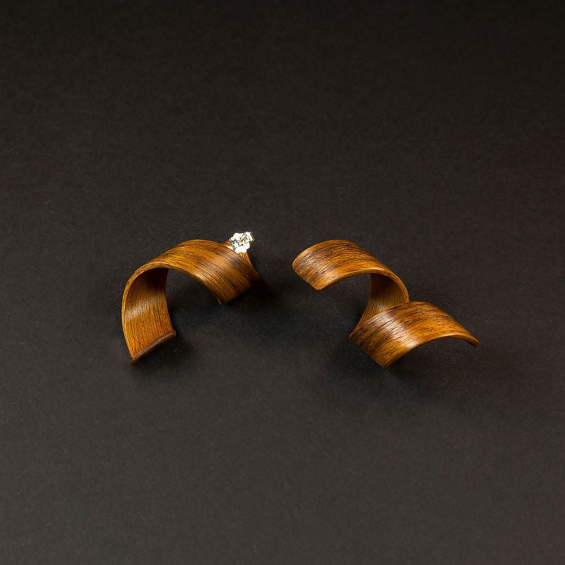 Spiral Earrings "Rosewood"