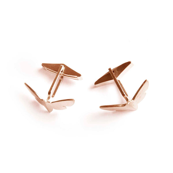 Rose Gold Butterfly Cufflinks