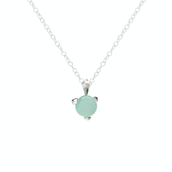 BONES Necklace with Mint Chalcedony